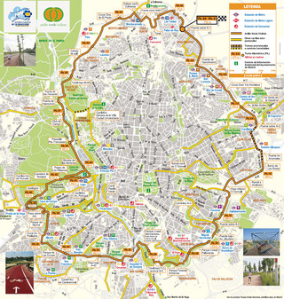 Plano de carriles bici de Madrid
