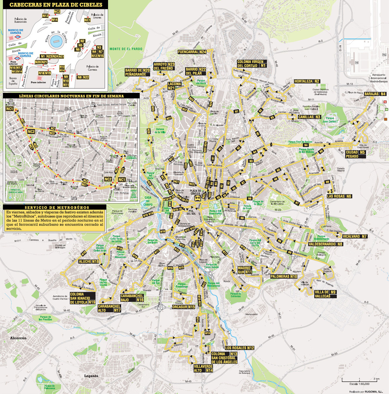 mapa bus madrid Mapa y plano de bus y Búhos de Madrid : estaciones y lineas