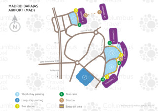 Plano de la terminal y el aeropuerto Madrid Barajas (MAD)